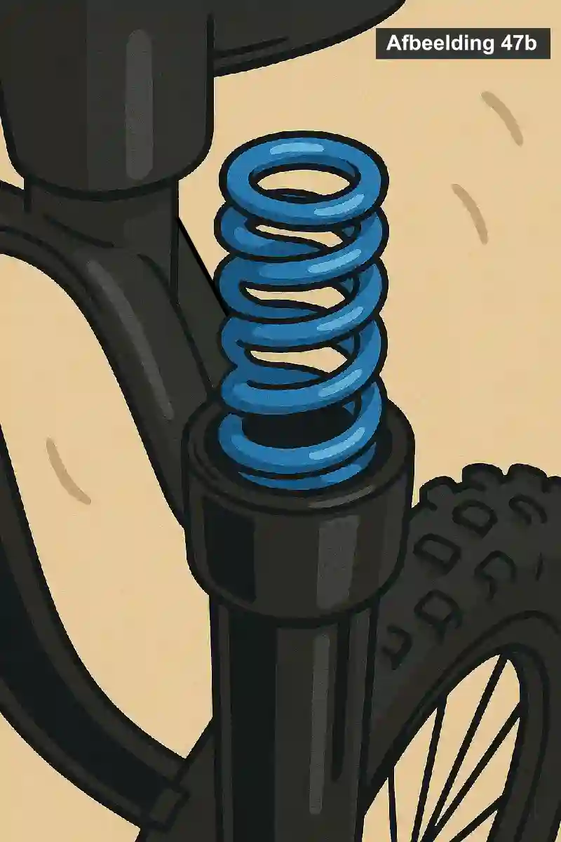 Voorvork met stalen spiraalveer