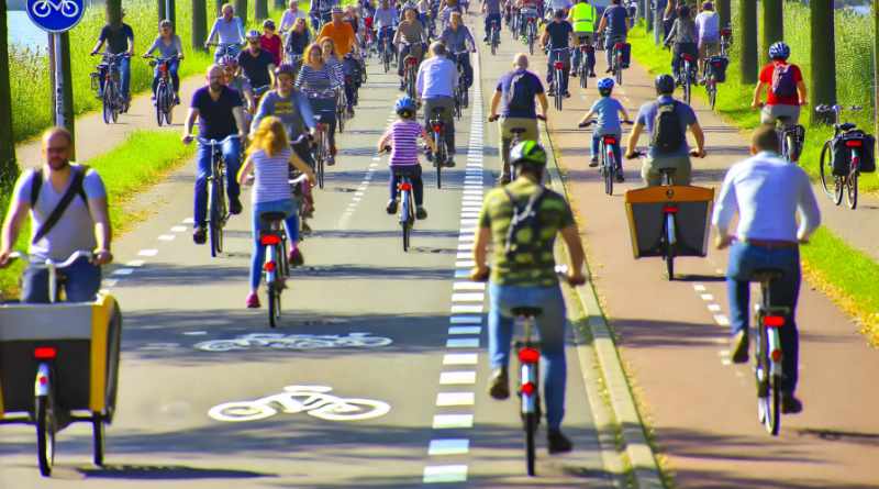 Fietspad wordt steeds drukker.