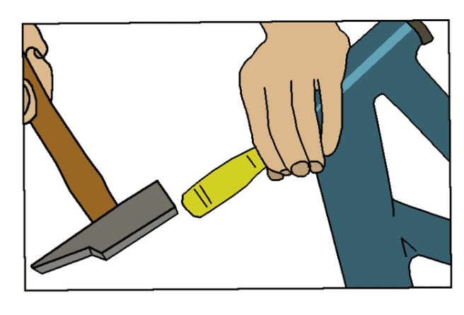 Balhoofdcups verwijderen met schroevendraaier