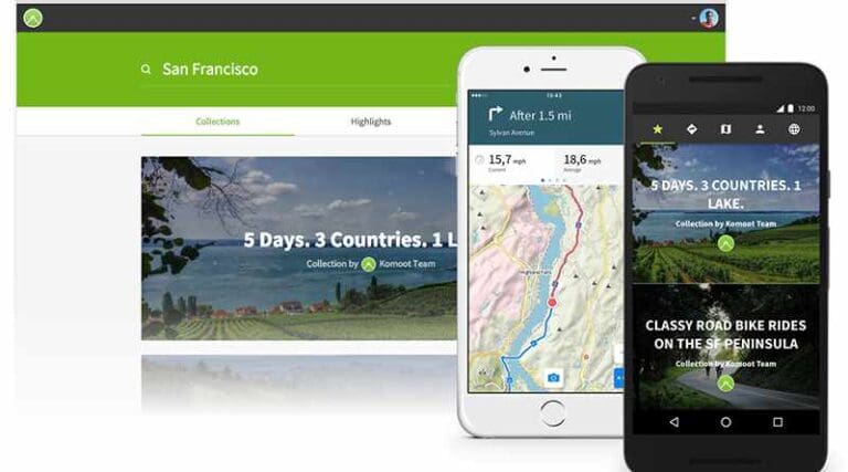 Nieuwe fietsroute app Komoot