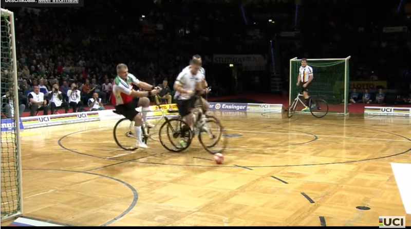 Fietsvoetbal - UCI Indoors ball Cycling WK Stuttgart Duitsland