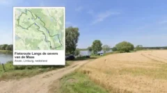 Fietsroute langs de oevers van de Maas