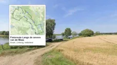 Fietsroute langs de oevers van de Maas
