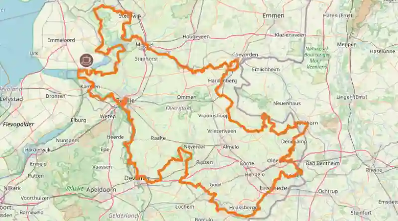 Fietsroute ‘Rondje Overijssel’ langs de grenzen van de provincie