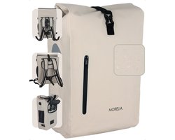 Morelia® 100% Waterdicht Enkele Fietstas - fietstassen voor Elektrische fietsen - Beige