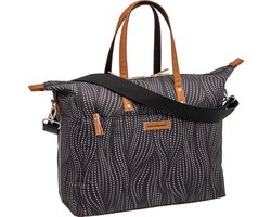 New Looxs Tendo Alma - Enkele Fietstas - Afneembare Fietstas met Haken - Shopper met Laptop Compartiment - 21 Liter - Zwart