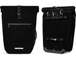 LifeGoods Enkele Fietstas - Compact - Schoudertas met Schouderbanden - 25L - Waterdicht - Zwart