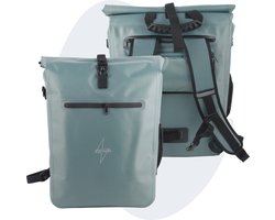 Voltano Luxe E-bike Fietstas / Rugtas - Ice Blauw - 28L - 100% Waterdicht - Met Schouderband - Met Groot Laptop Vak