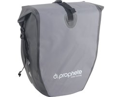 HikeMeister ® Luxe waterdichte enkele fietstas 20 liter – Grijs - Fietstassen electrische fietsen - Fietstas enkel – met reflectie – 100% Waterdicht