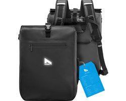 NOHRD Fietstas Enkele - Zwart - Fietsrugzak Waterdicht - 25 L - Enkele Fietstas - Incl. Laptopvak - Fietstas Rugtas Schoudertas - Fietstassen Electrische Fietsen