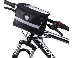 Fietstas Stuur met Mobiele Smartphone / Telefoonhouder - Stuurtas Fiets voor Normale, Racefietsen, Electrische Fietsen - Waterdicht - Afneembaar
