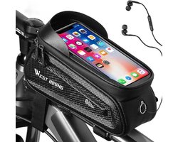 West Biking Frametas Fatbike fiets - Waterdichte Telefoonhouder - Zwart