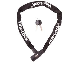 VINZ Ventoux Fietsslot / Kettingslot | 1,2 Meter lang | Lichtgewicht 810 gram | Gehard Stalen 6mm Schakels | Easyclick | Nylon Bescherm Hoes