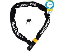 VINZ Salado ART 2 Gekeurd Fietsslot 120cm | ANWB Slotentest: GOED | 3 sleutels | ART 2 Goedgekeurd Kettingslot voor Verzekering Fietsen, E-bikes & Fatbike Slot