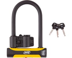 VINZ Grivola ART 4 gekeurd Beugelslot | 3 sleutels |Goedgekeurd voor verzekering Motor, Scooter, Fiets, Bakfiets, E-Bike & Fatbike | Lichtgewicht Motorslot / Fietsslot 1,6kg | 24,5 cm