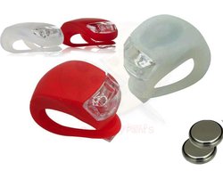 Fietslampjes | Wit en Rood | 4 Stuks | LED | Inclusief batterij