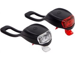 Nuvona Fietslamp Set - Voorlicht / Achterlicht - Fietslampjes Rood en Wit - Fietslicht Koplamp