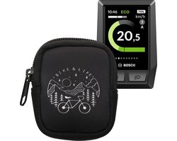 kwmobile Tasje geschikt voor Bosch Kiox / Kiox 300 - Fiets GPS hoes Bike Life Wit Zwart