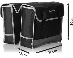 Dunlop - Dubbele Fietstas - Zwart - 26 l