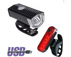 Fietsverlichting Set - Fietslamp LED - Voorlicht - Oplaadbare USB Led Fietslamp - Koplamp fiets - Waterdicht - 3 Lichtstanden