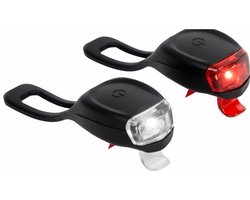 Nuvona Fietslamp Set - Voorlicht / Achterlicht - Fietslampjes Rood en Wit - Fietslicht Koplamp