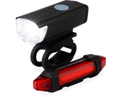 Innovaland - Fietslampjes led set wit en rood V2 - Oplaadbaar - USB C - Fietslampje - Voorlicht en Achterlicht Fiets LED - Voorlamp Fiets - Fietslampjes - Fietslamp - Fietsverlichting - Oplaadbare Fietsverlichting - Fietslichten voor en achter