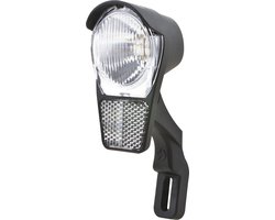 Spanninga Koplamp met geïntegreerde reflector - 4 Lux - Voor naafdynamo - Inclusief vorkbeugel en kabel - Modern ontwerp