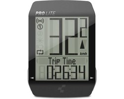 CUBE Fietscomputer Pro Lite - Fietscomputer - Kilometerteller fiets - Met montagesysteem - Met verlichting - Zwart - 57 x 41 x 15 mm