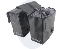Voltano Dubbele Fietstas Urban - Zwart - 30 Liter - 100% Waterdicht - Afsluitbaar - Tarpaulin