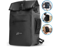 NAYD Enkele Fietstas Rugzak - 100% Waterdicht - Pakaftas Elektrische Fietsen - Fietstas, Schoudertas en Rugtas in 1 - 28 Liter