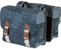 Basil Bohème Dubbele Fietstas - Blauw - 35 Liter