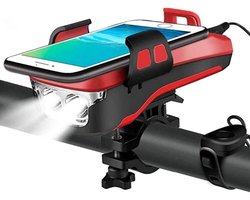 Pro Sport Lights Koplamp 550Lumen - Telefoonhouder fiets met Powerbank - Fietslicht USB Oplaadbaar - met hoorn