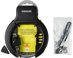 Stahlex Deluxe ringslot - 2 sleutels - zwart - stevige beveiliging - eenvoudig te bevestigen