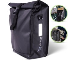 Ekostar® Fietstas - 19 Liter - Fietstas Enkele - Zwart - Waterafstotend - Fietstassen Elektrische Fietsen