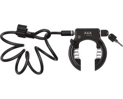Set bestaande AXA Solid Plus - ART 2 sterren keurmerk - Frameslot – Met Newton plug-in kabel 150 cm – Zwart