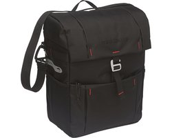 New Looxs Vigo Single - Enkele Fietstas - Waterdicht Polyester - Afneembare Fietstas - Met Extra Regenhoes en Schouderband - 18,5 Liter - Zwart