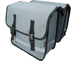 Dresco Dubbele Fietstas 36 Liter - Grijs