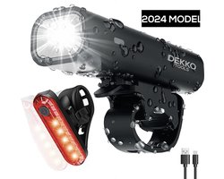 Fietsverlichting usb oplaadbaar PRO model 2024 Fietslampje - Racefiets fietslamp - Fietsaccessoires - IP65 waterdicht