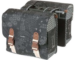 Basil Bohème dubbele fietstas MIK, 35L, charcoal -waterafstotend polyester