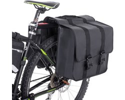 L-BRNO Dubbele Fietstassen Waterdicht – Fietstas 35 Liter – Zwart - Met Reflectoren - Elektrische Fiets