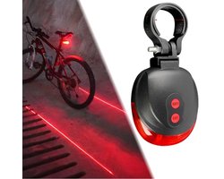 Fiets Achterlicht LED-Laser I Fietslamp I Laser Fiets Achterlicht I Led Fietsverlichting Laser I Rood Achterlicht