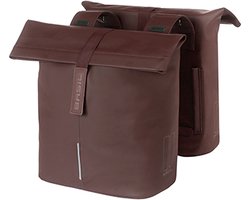 Basil City - Dubbele Fietstas - 32 liter - Waterafstotend - Reflectiedetails - Roasted brown