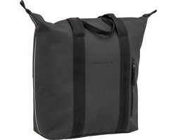 New Looxs Odense Kota - Enkele Fietstas voor Dames - Afneembare Shopper met Rits - Pakaftas Enkel - Boodschappentas met Haken - Stevig en Afneembaar - 24 Liter - Zwart