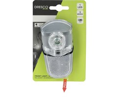 Dresco Fietsverlichting - Fietslamp Tour - LED Koplamp Chroom