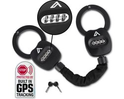 ASTERLING Elektrische Step Slot met Cijfercode | Kettingslot voor E-scooter | Handboeienslot EXTRA Dikke Ketting | Inclusief GRATIS Anti-diefstal waarschuwingssticker