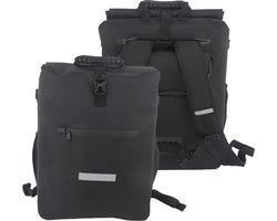 Rivdo Waterdichte Fietstas & Rugzak – 28L Rolltop met 16" Laptopvak – Zwart