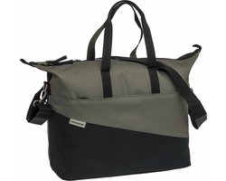 New Looxs ® Oslo Tendo - Enkele Fietstas - Schoudertas met Laptopvak - Afneembare Shopper met Rits - Multifunctioneel - 100% Gerecycled Polyester - Geschikt voor Electrische Fietsen - 21 Liter - Black-Green