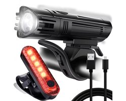 Elleco® Fietsverlichting - Fietslamp - Fietslampje - Fietsverlichting Set - Zwart