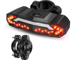 YONO Fiets Achterlicht met Knipperlicht en Fietsalarm - Richtingaanwijzer - Afstandsbediening - Anti Diefstal Alarm - Usb Oplaadbaar