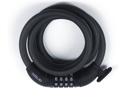 Xolid Fietsslot met cijferslot - 120 cm - zwart - kabelslot - voor fiets / scooter - scooter slot